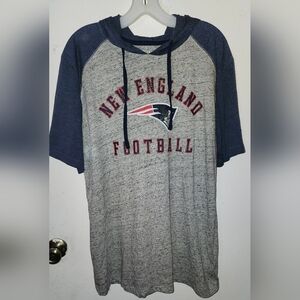New England Football Gray and Blue Men's Shirt